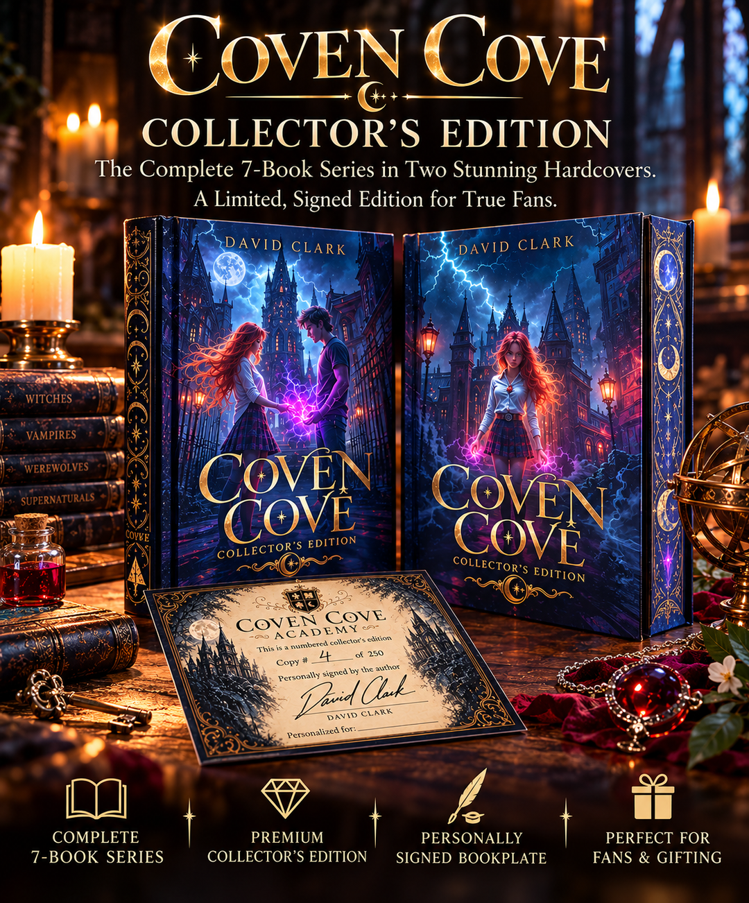 Coven Cove Academy: Collector's Hardcover w/ signed Bookplate